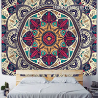 Seamless Pattern Mandala Psychedelic Tapestry Wall Art