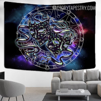 Gemini Astrology Zodiac Witchcraft Psychedelic Wall Art Tapestry for Room Decoration