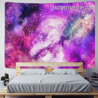 Cosmic Mandala Design Psychedelic Tapestry Wall Art
