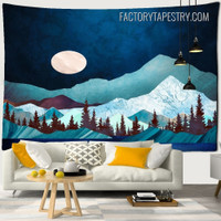Aesthetic Mountain Nature Landscape Modern Wall Hanging Window Tapestry for Home Decoration