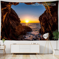 Sunset Seascape Nature Landscape Modern Wall Hanging Tapestry for Room Decoration