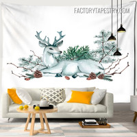 Antelope Christmas Animal Modern Wall Art Tapestry for Living Home Decoration