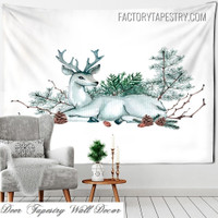 Antelope Christmas Animal Modern Wall Hanging Tapestry for Living Room Decoration