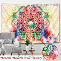 Modern Mandala Psychedelic Wall Hanging Tapestry