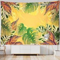 Tropical Leaves Branch Botanical Pattern Vintage Wall Decor Tapestry for Living Room Decoration