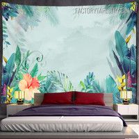 Tropical Leaf Forest Botanical Watercolor Retro Wall Decor Tapestry for Living Room Decoration