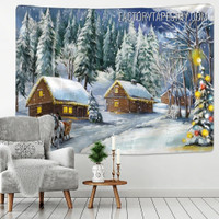 Winter Town Nature Landscape Modern Wall Hanging Tapestry for Home Decoration