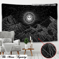 The Sun III Mandala Bohemian Tarot Tapestry Art
