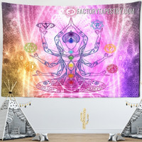 Body Prayer Spiritual Psychedelic Wall Tapestry Art