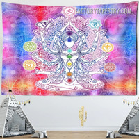 Body Prayer I Spiritual Psychedelic Wall Art Tapestry