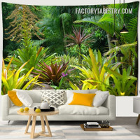 Tropical Garden I Modern Nature Landscape Wall Hanging Tapestry
