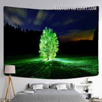 Glowing Tree Modern Nature Landscape Wall Hanging Tapestry