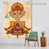 Lord Ganesha I Spiritual Modern Wall Art Tapestry