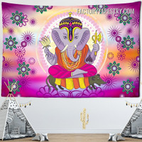 Traditional Ganpati Spiritual Modern Tapestry Wall Art