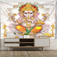 Lord Ganesha III Spiritual Modern Wall Art Tapestry