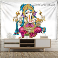 Ganesha II Spiritual Modern Wall Hanging Tapestry Art