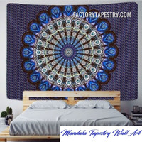 Round Mandala Design III Wall Hanging Tapestry Art
