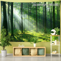 Woodland Modern Nature Landscape Wall Art Tapestry