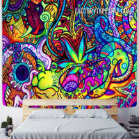 Psychedelic World Fantasy Illustration Wall Hanging Tapestry