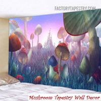 Dreamy Land Fantasy Landscape Psychedelic Tapestry Wall Art