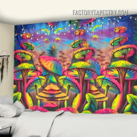 Magic Mushrooms VI Illustration Psychedelic Wall Decor Tapestry