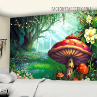 Mushroom Wonderland Fantasy Modern Tapestry Wall Art