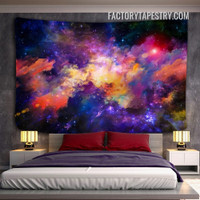 Colorful Nebulas Cosmic Space Psychedelic Wall Art Tapestry