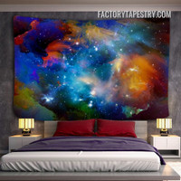 Glowing Galaxy Cosmic Space Psychedelic Wall Hanging Tapestry