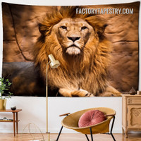 Lion Face Animal Modern Wall Hanging Tapestry