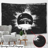 Lone Tree Landscape Bohemian Wall Hanging Tapestry