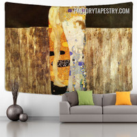 The Three Ages of Woman Gustav Klimt Art Nouveau Modern Reproduction Artwork Vintage Wall Art Tapestry