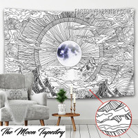 Moon Landscape I Bohemian Wall Hanging Tapestry