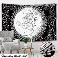 Crescent Moon Spiritual Bohemian Wall Decor Tapestry