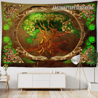 Tree of Life I Botanical Psychedelic Wall Art Tapestry