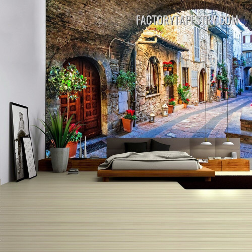 Street Town View Architecture City Modern Tapestry Wall Art