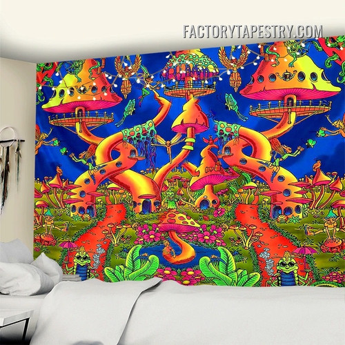 Mushroom Land Dream Psychedelic Wall Decor Tapestry