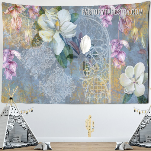 Floral Pattern Design Floral Bohemian Wall Art Tapestry