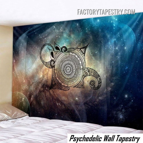 Space Mandala Cosmic Psychedelic Wall Decor Tapestry