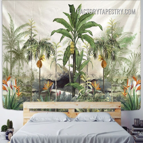 Tropical Forest VI Botanical Landscape Retro Wall Art Tapestry