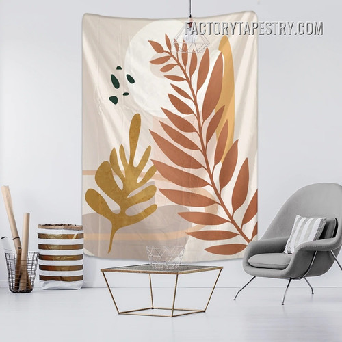 Tropical Leafage Abstract Minimalist Bohemian Wall Art Tapestry