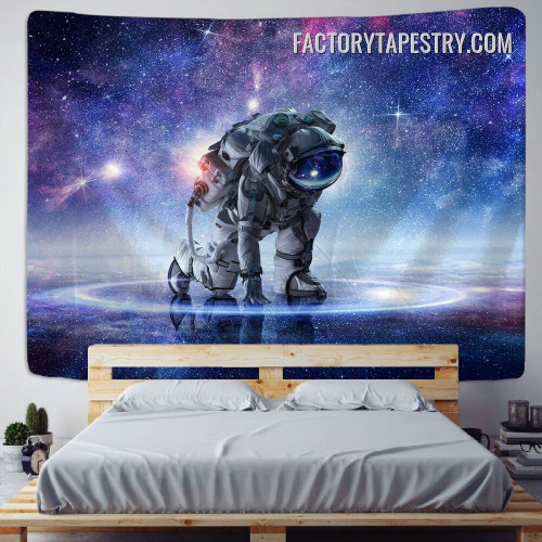 Futurism Astronaut Comic Space Modern Wall Hanging Tapestry for Room Décor