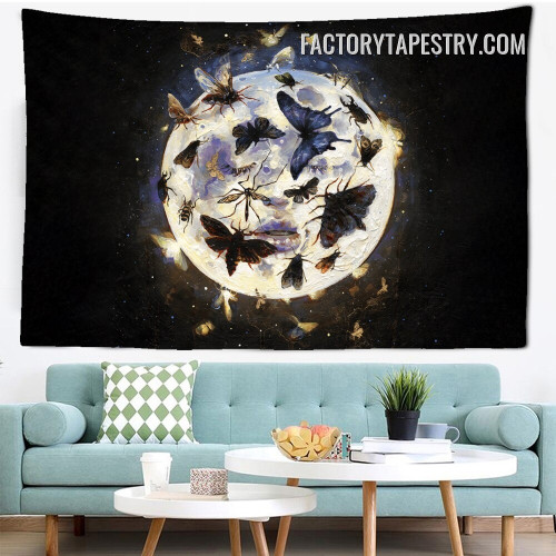 Lunar Eclipse Animal Psychedelic Tapestry Wall Hanging