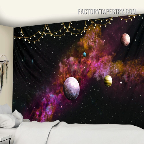 Colorful Nebula Space Psychedelic Wall Hanging Tapestry for Bedroom Living Room