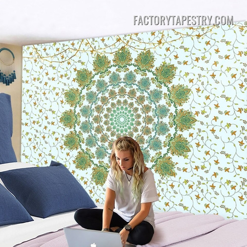 Floral Mandala Tapestry Bohemian Hippie Wall Hanging Tapestry for Dorm Room Décor