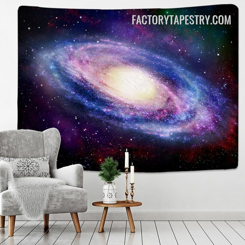 Helical Galaxy Cosmic Modern Wall Art Space Tapestry for Bedroom Dorm Home Decoration