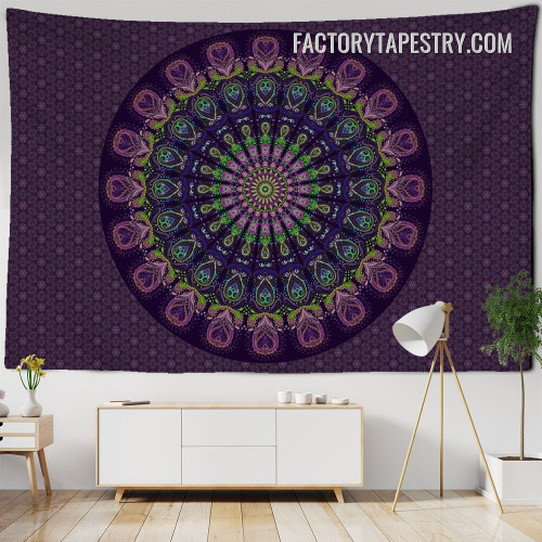 Chromatic Mandala Tapestry Indian Bohemian Wall Hanging Tapestries for Living Room Decoration