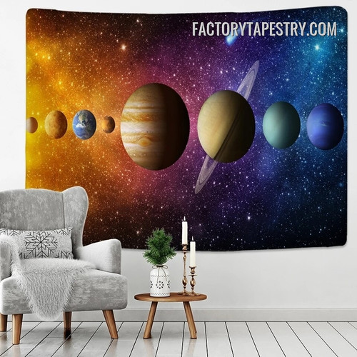 Cosmic Planets Psychedelic Wall Hanging Tapestry