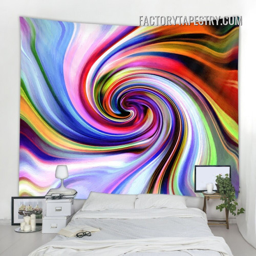 Colorful Swirl Pattern Modern Abstract Wall Art Tapestry for Bedroom Dorm Home Decoration