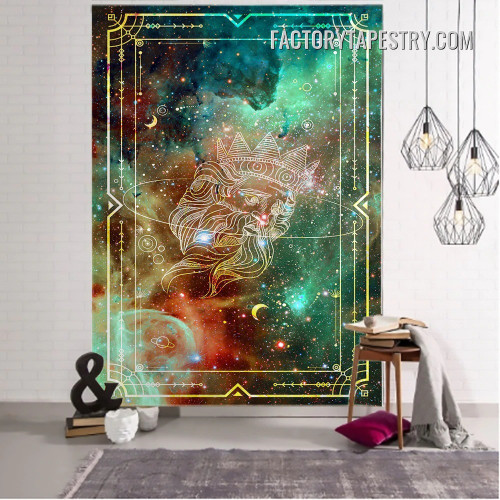 King Tarot Card Witchcraft Psychedelic Wall Hanging Tapestry for Living Room Decoration