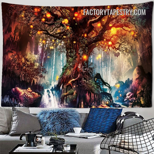 Fairy Wood Fantasy Dream Landscape Modern Wall Hanging Tapestry for Home Decoration